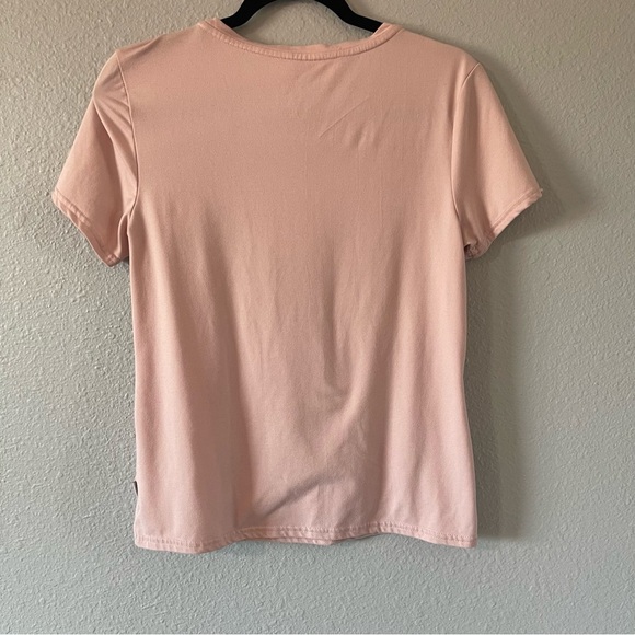 Nine West Pajama Set PJs Pink Top Black Heart Print Shorts Sleepwear Size Small - Picture 4 of 7